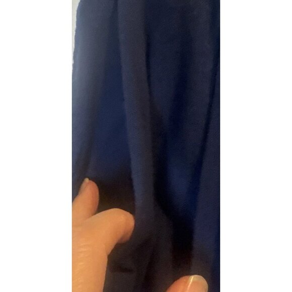 Abercrombie Fitch Women’s Curve Love Dark Blue Linen Blend Wide Leg Pants Size M - Picture 5 of 15